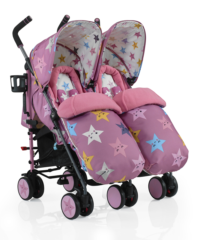 Cosatto supa dupa twin stroller happy stars on sale