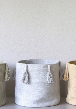 Корзина Lorena Canals Древесный жемчужно-голубая